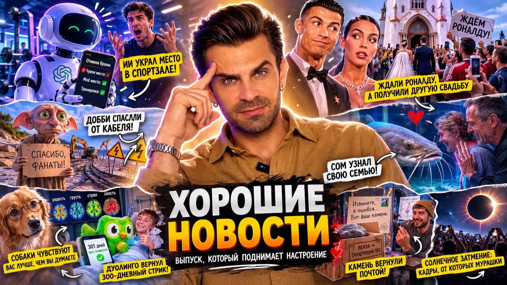 ХОРОШИЕ НОВОСТИ: Роналду женился Добби свободен афиша Человека-паука затмение случай на родах