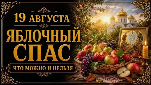 19 АВГУСТА — ЯБЛОЧНЫЙ СПАС | НАРОДНЫЕ ПРИМЕТЫ, ПОВЕРЬЯ, ЧТО МОЖНО И НЕЛЬЗЯ ДЕЛАТЬ