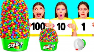 100 Слоев Еды Челлендж # Смешные Моменты от DaZaZa Challenge