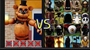 Roblox - Фредди против всех боссов в SCP МОРФ