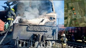 ВЛ80Т-1436 после удара Геранью. Одесская область