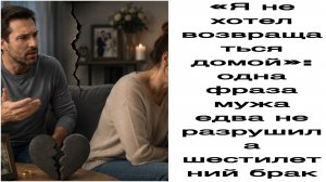 Истории из жизни|«Я не хотел возвращаться домой»: одна фраза мужа едва не разрушила шестилетний брак