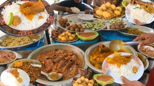 Невероятно — всего за 60 така - безлимитный рис, рыба, мясо, яйца (бхарта) и овощи (бхаджи)!