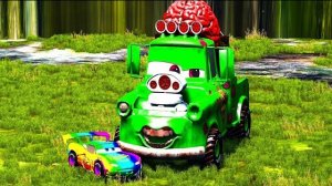Цветная тачка против гигантских монстров-машин. Безумная погоня в BeamNG