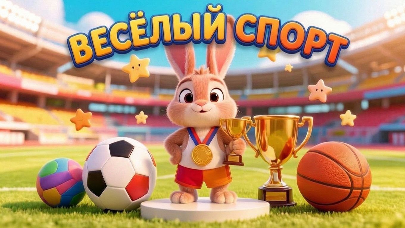 Веселый СПОРТ для детей ⚽️ Сборник развивающих зарядок и мультфильмов [0+]
