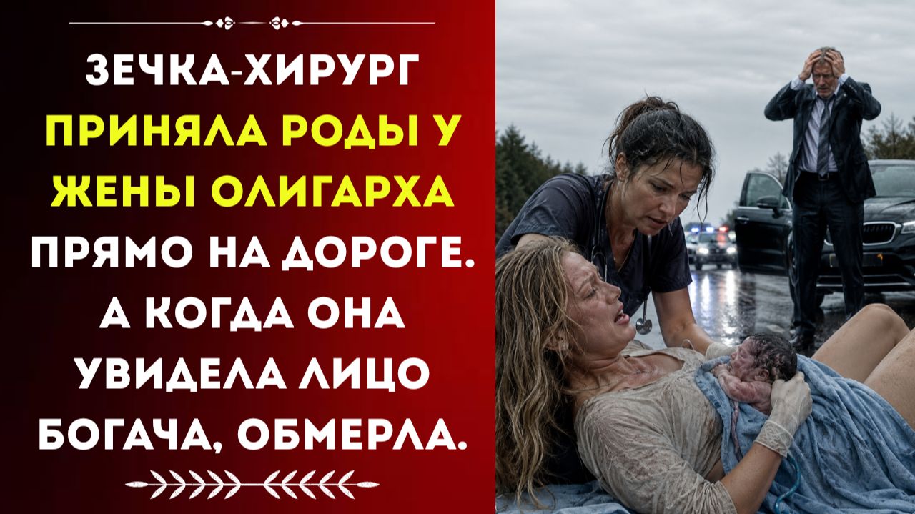 ЗЕЧКА-ХИРУРГ приняла РОДЫ у жены ОЛИГАРХА прямо на ДОРОГЕ.  Истории из жизни. Аудиорассказ.