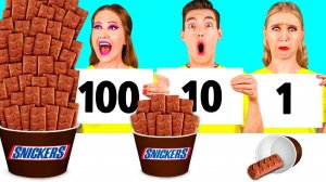 100 Слоев Еды Челлендж # Забавные Лайфхаки с Едой от Fun Challenge