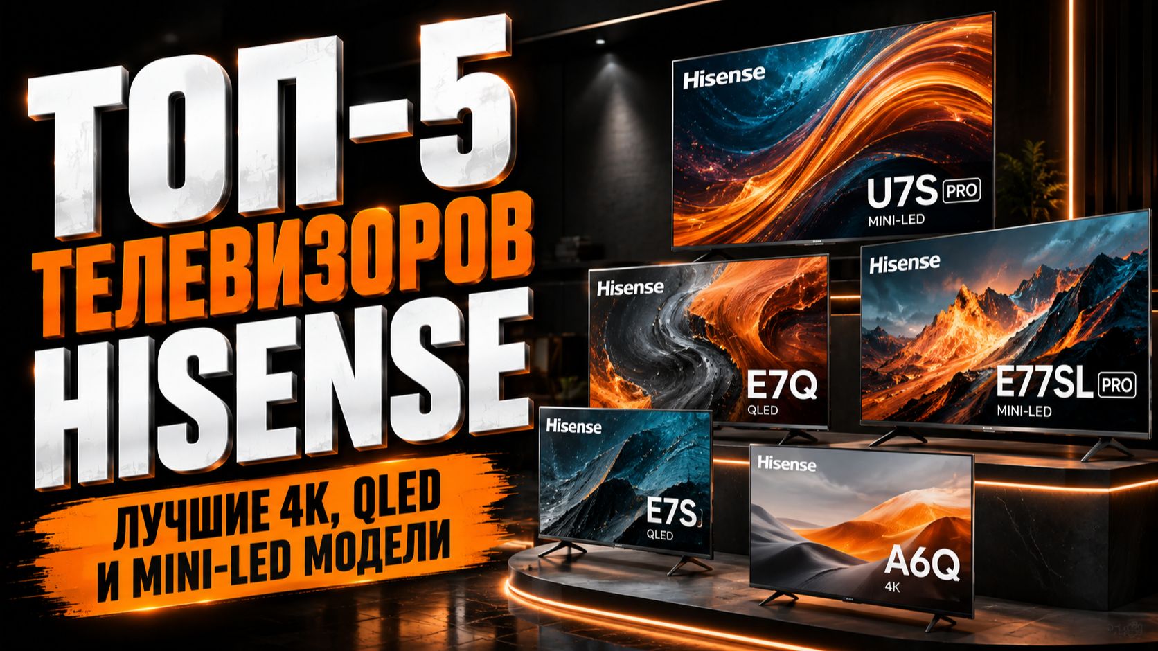 ТОП‑5 телевизоров Hisense: лучшие 4K, QLED и Mini‑LED модели