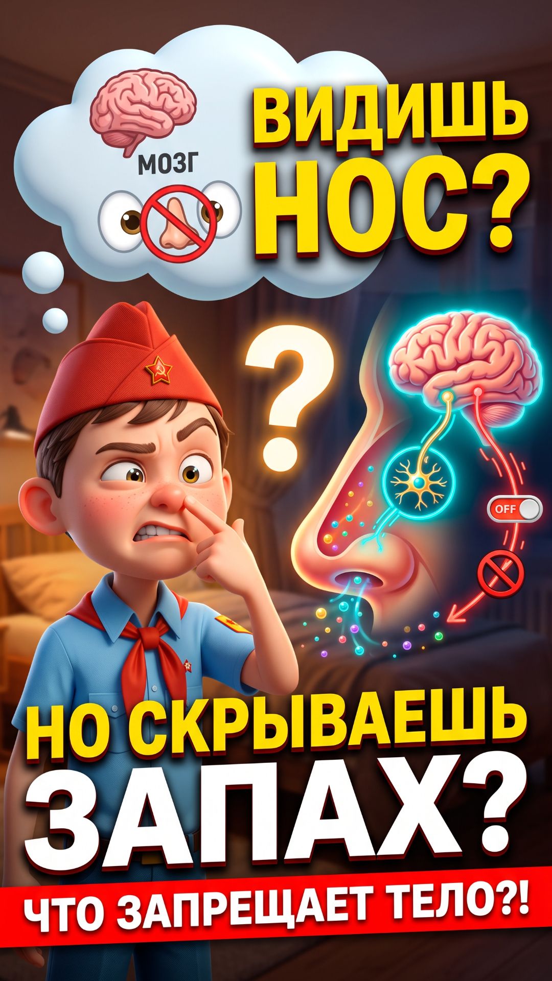 Почему ты НЕ чувствуешь свой собственный запах? Секретный фильтр мозга! 👃🧠