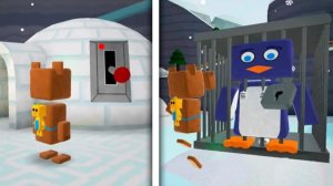 Секретный рычаг в Снежной долине Монстр в клетке — прохождение игры Super Bear Adventure