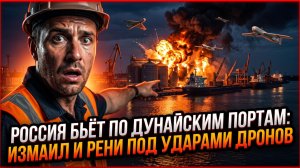 🚢Россия бьёт по дунайским портам: Измаил и Рени под ударами дронов