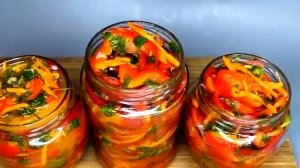 Перец по-корейски на зиму. Быстро и вкусно