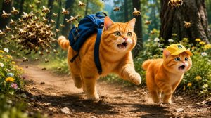 Так много пчел гоняются за котом!🐱🐝😂