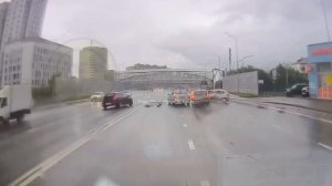 Момент жесткого ДТП на Горьковском шоссе в Казани