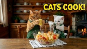 🐱✨ Уютный пирог с яблочным суфле в дождливое воскресенье!