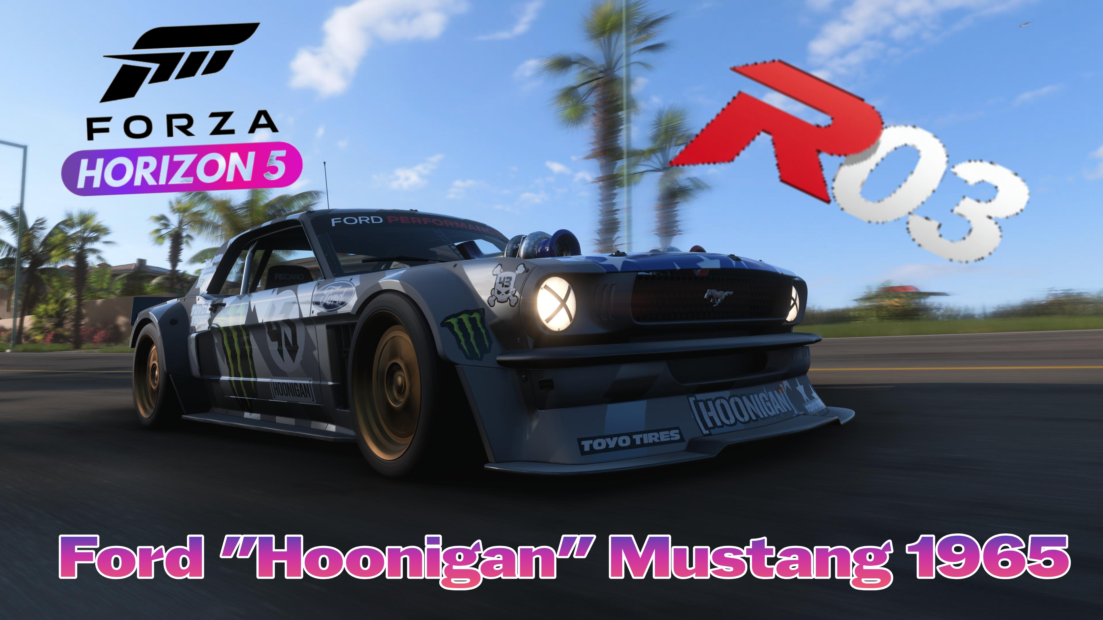 «Дрифт-монстр в действии: Hoonigan Mustang на просторах Forza Horizon 5»