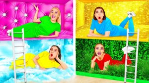 Секретные Домики под Кроватью Четыре Цвета Челлендж # Смешные Моменты от Fun Challenge