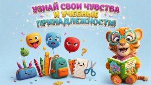 🧠 Эмоции и школьные принадлежности 🎒 | Обучающее видео для детей 🌈