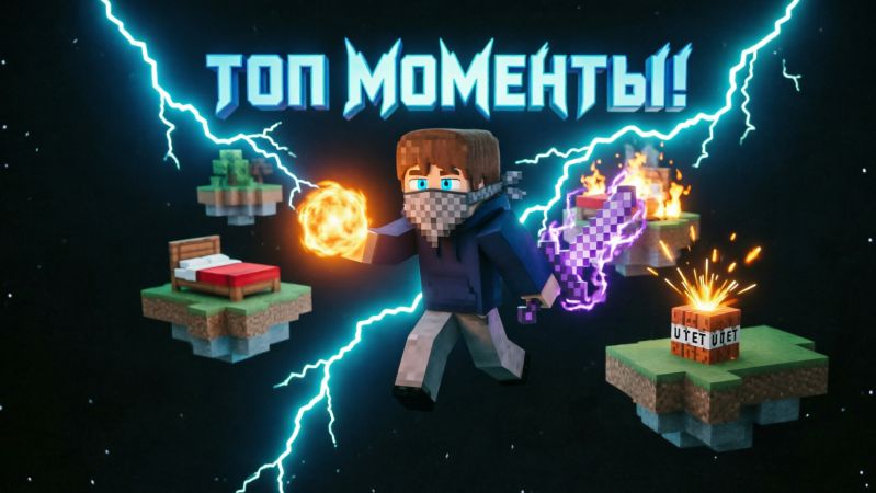 Мом топ моменты на бэдварс и фаерболл файт! новая эра канала! #minecraftbedwars #minecraft