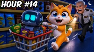 МЫ УСТРОИЛИ 24-ЧАСОВУЮ НОЧЁВКУ В СУПЕРМАРКЕТЕ! (Я КОТ VR)
