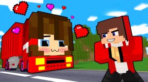 ИСТОРИЯ ЛЮБВИ девушки-грузовика Майнкрафт Minecraft!
