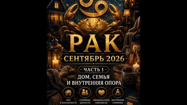 Часть 1 — Рак, сентябрь_ дом, семья и внутренняя опора