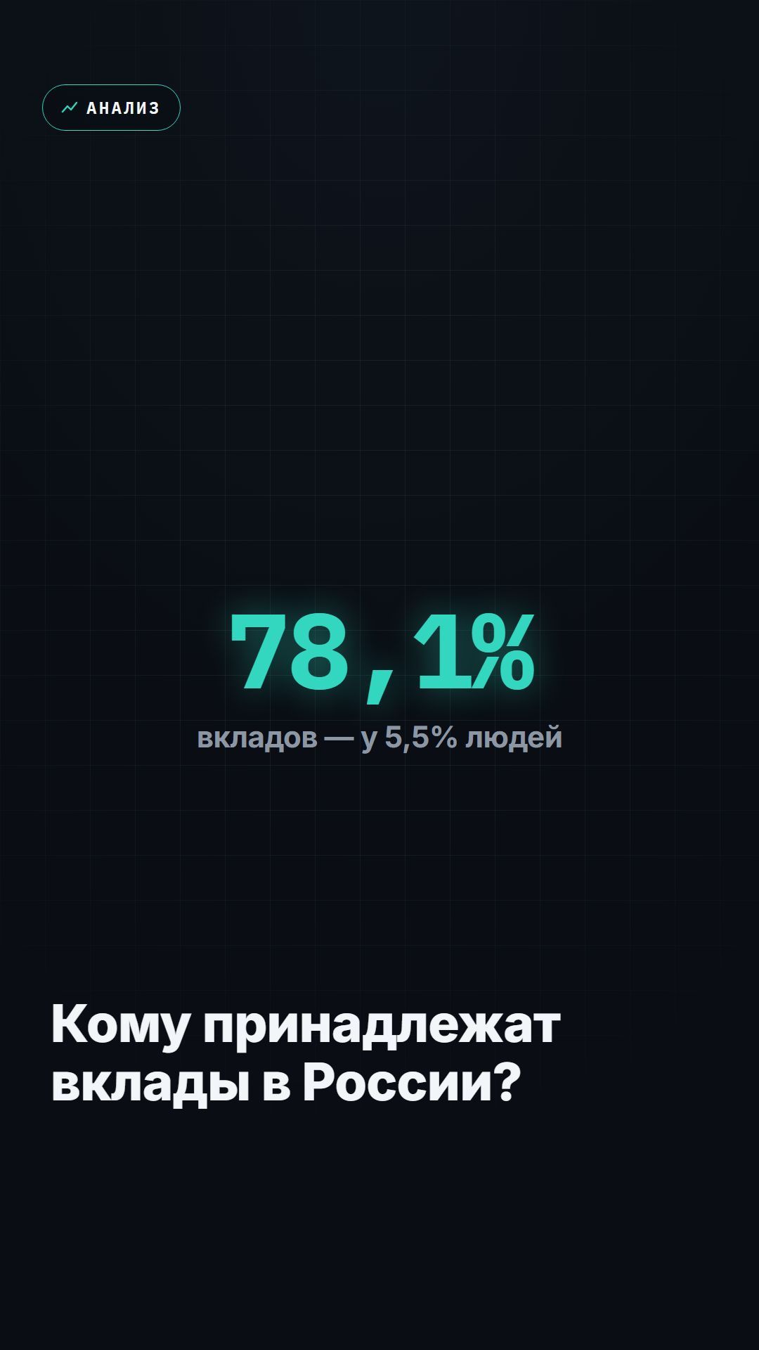 78,1% вкладов — у 5,5% населения
