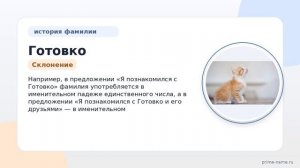 Фамилия Готовко: происхождение, значение и склонение