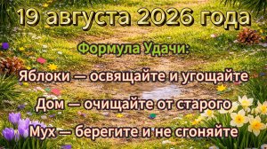 Народные приметы на 19 августа 2026 года