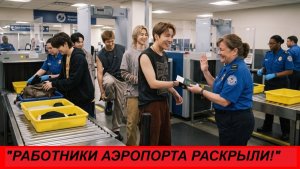 Самый дружелюбный участник BTS во время строгих проверок безопасности.