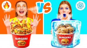 Холодная или Горячая Еда Челлендж # Смешные Челленджи с Едой от DaZaZa Challenge