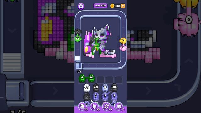 Прохождение 1255 уровня Pixel Flow