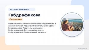 Габдрафикова: происхождение, история и значение фамилии. Как правильно склонять?