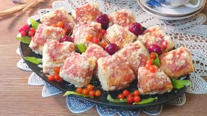 Слоистое печенье с малиновым джемом