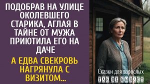 Истории из жизни Подобрав на улице околевшего старика, втайне от мужа приютила его на даче…
