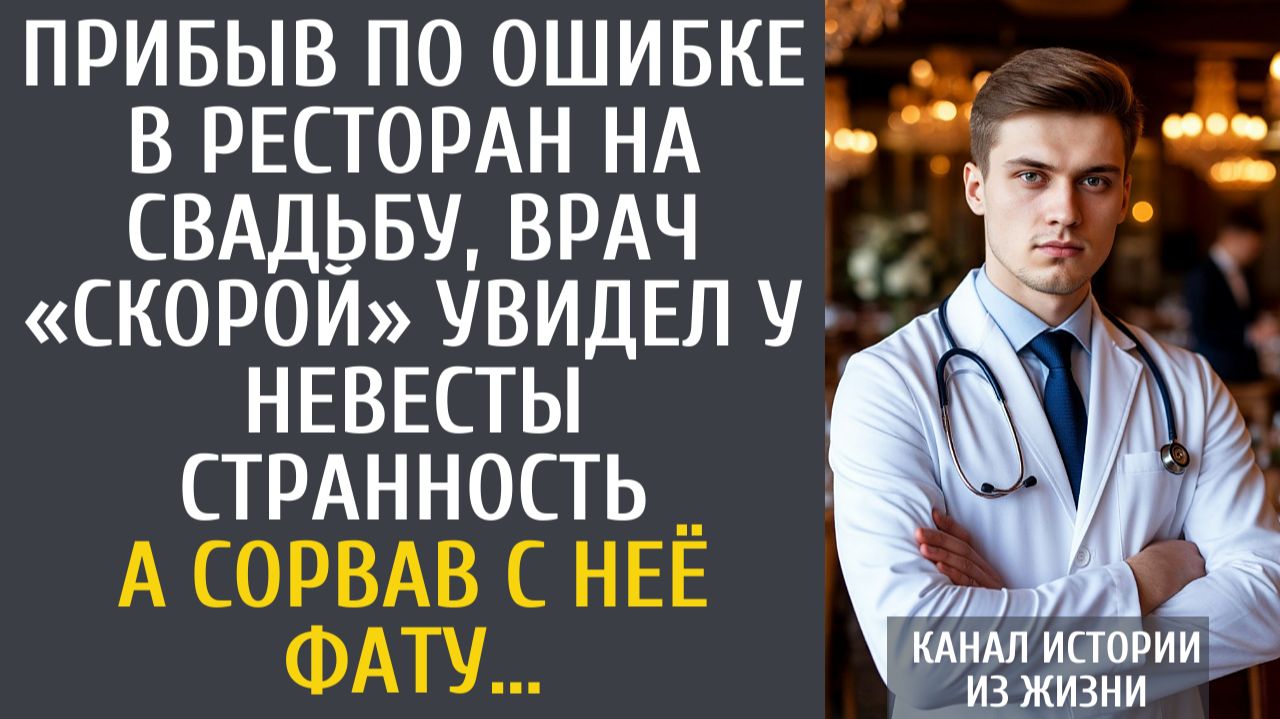 Истории из жизни Прибыв по ошибке в ресторан на свадьбу, врач «Скорой» увидел у невесты странность…