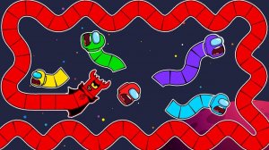 СПРУНКИ АМОГУСЫ В ИГРЕ ЗМЕЙКА! НОВАЯ ИГРА ПРО AMONG US В SNAKE.IO!