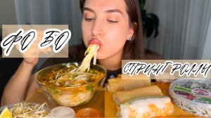 МУКБАНГ ВЬЕТНАМСКАЯ КУХНЯ | ФО БО СПРИНГ РОЛЛЫ |  🍜  не ASMR