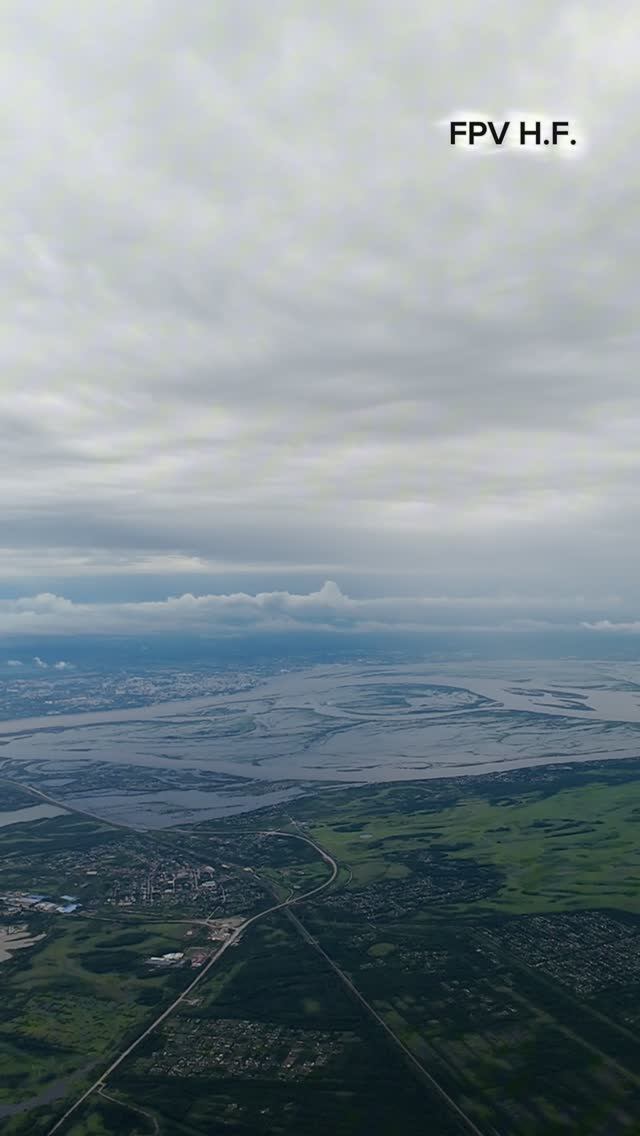 Разлив реки Амур возле Хабаровска, высота воды 505 мм. 08.2026.