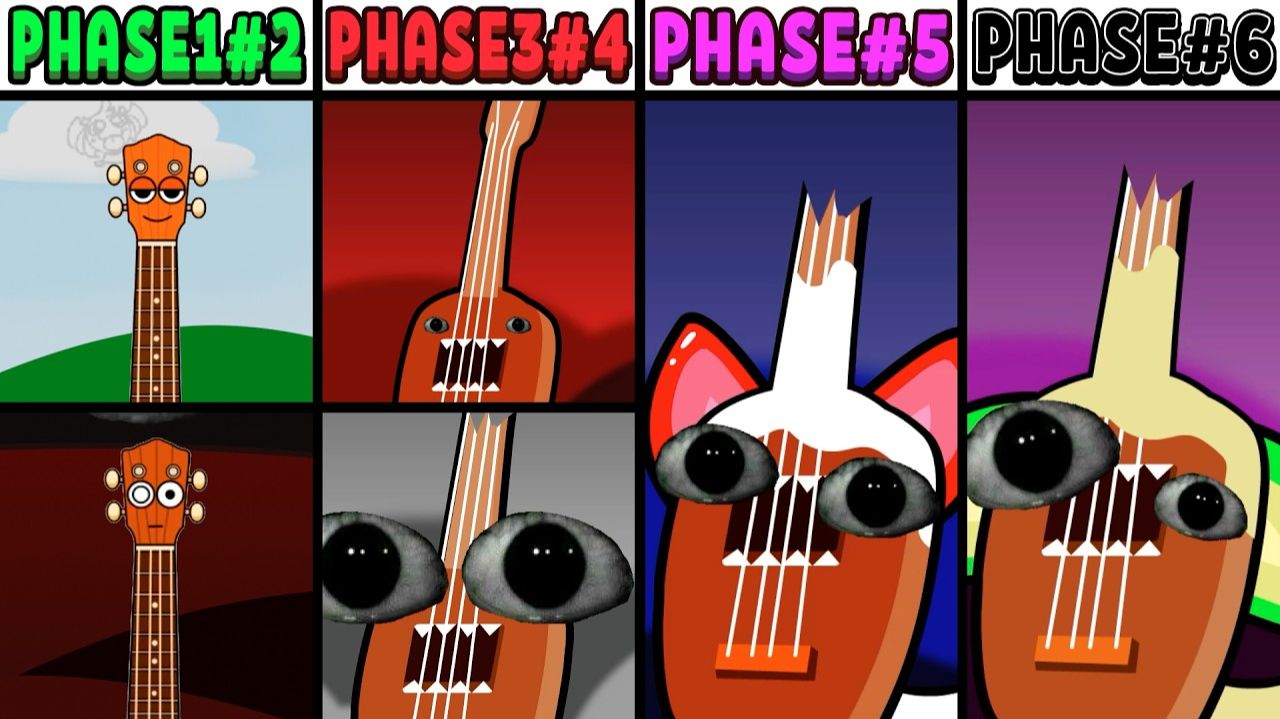 INCREDIBOX SPRUNKI: ВСЕ ФАЗЫ ОС UKULELE 🎸 — С 1 ПО 6! 🚀🌀