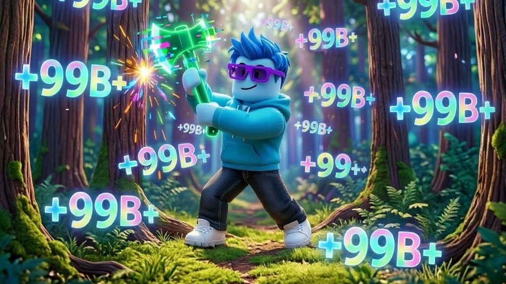 Стал самым сильным дровосеком! +1 сила топора за клик в Roblox!