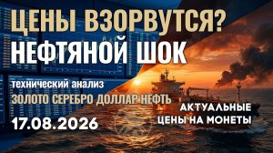 Шок в проливе: рынки лихорадит. Анализ рынка золота, серебра, нефти, доллара 17.08.2026 г