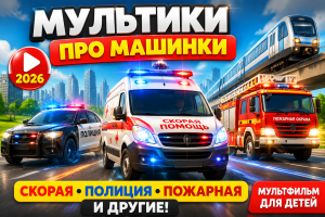 Мультики про машинки: скорая помощь, полиция и пожарная машина