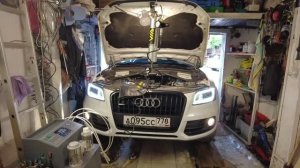Комплексная химическая раскоксовка двигателя Audi Q5 2.0 CNCD TFSI GEN3 EA888 аппаратом SQUID от BG