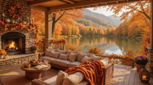 УЮТНЫЙ ОСЕННИЙ ДЖАЗ С КАМИНОМ 🍂🔥 МУЗЫКА ДЛЯ ОТДЫХА И РЕЛАКСА