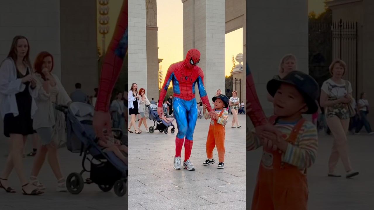 A Little Boy Surprised The Superheroes  #spiderman