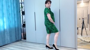 Обзор готового изделия. Костюм с бермудами «Зелёный леопард».