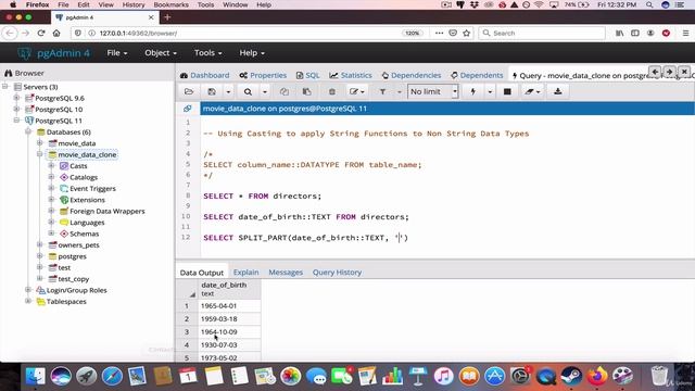 10 12. Using The Cast Operator To Apply String Functions To Non-String Data Types