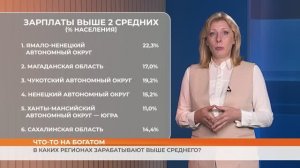 В каких регионах зарабатывают выше среднего?