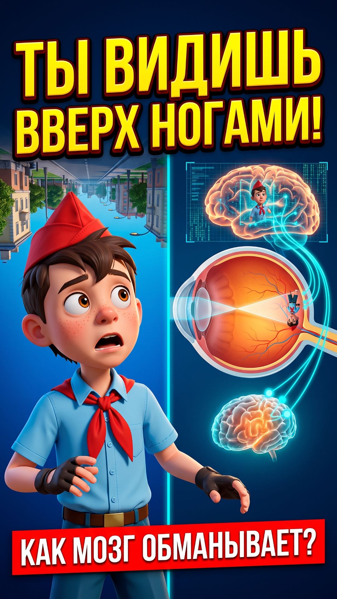 Твои глаза видят мир ВВЕРХ НОГАМИ! Главный обман мозга 👁️🧠
